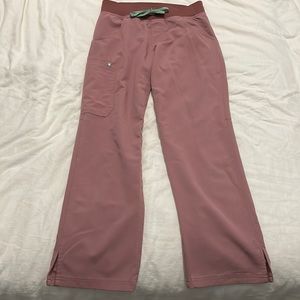 FIGS Kade cargo scrub pants in size XS petite, color Mineral Mauve